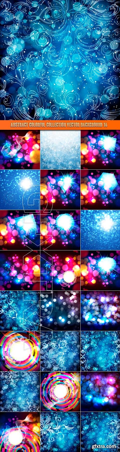 Abstract colorful collection vector background 16