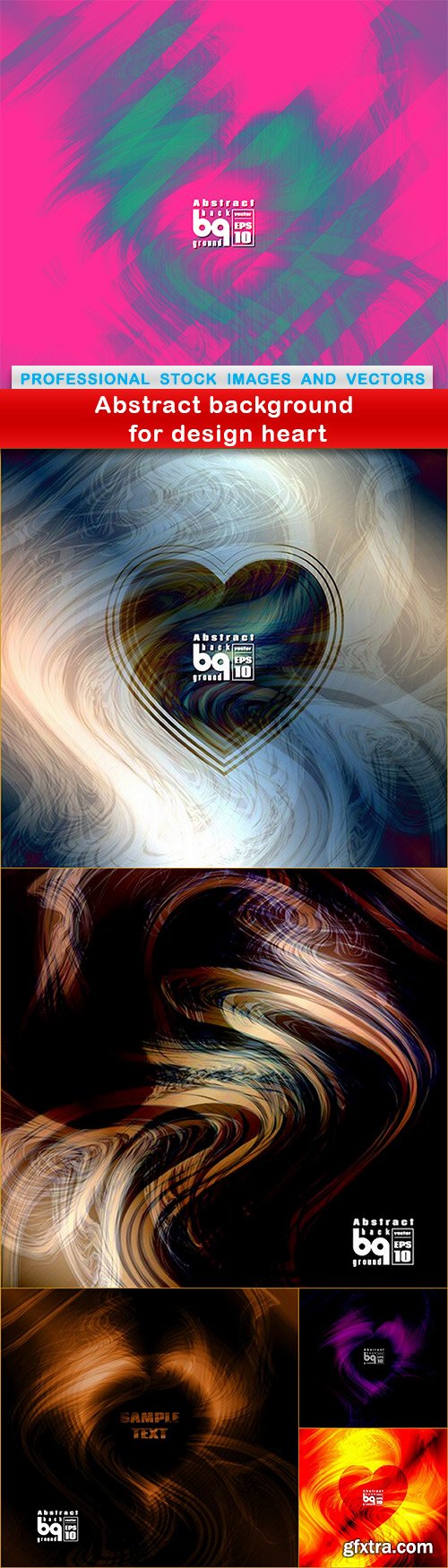 Abstract background for design heart - 6 EPS