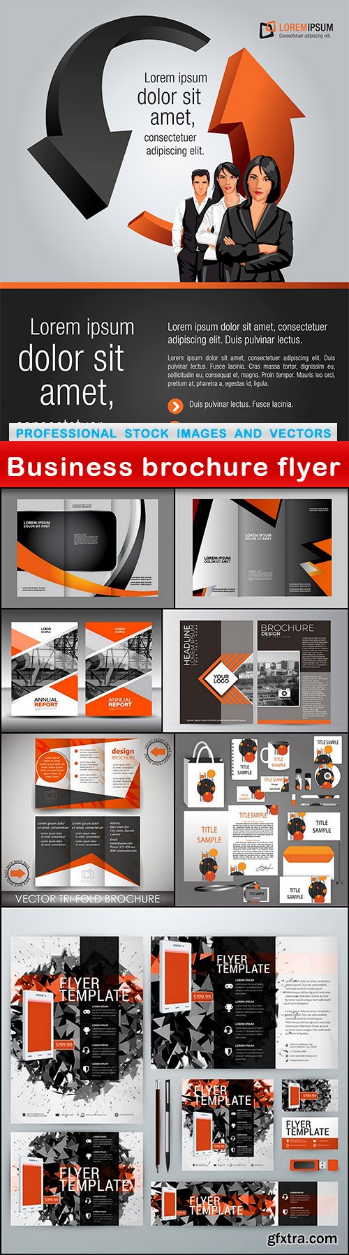 Business brochure flyer - 8 EPS