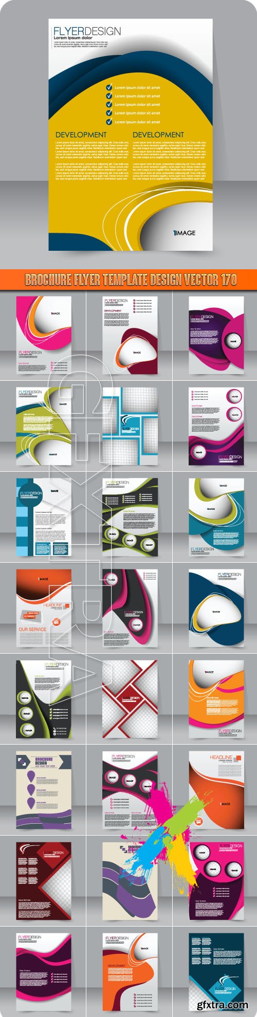 Brochure flyer template design vector 170