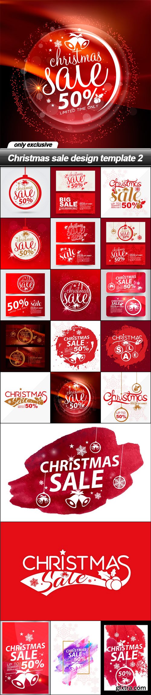 Christmas sale design template 2 - 20 EPS