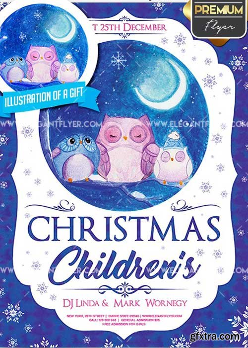 Children’s Christmas V02 Flyer PSD Template + Facebook Cover