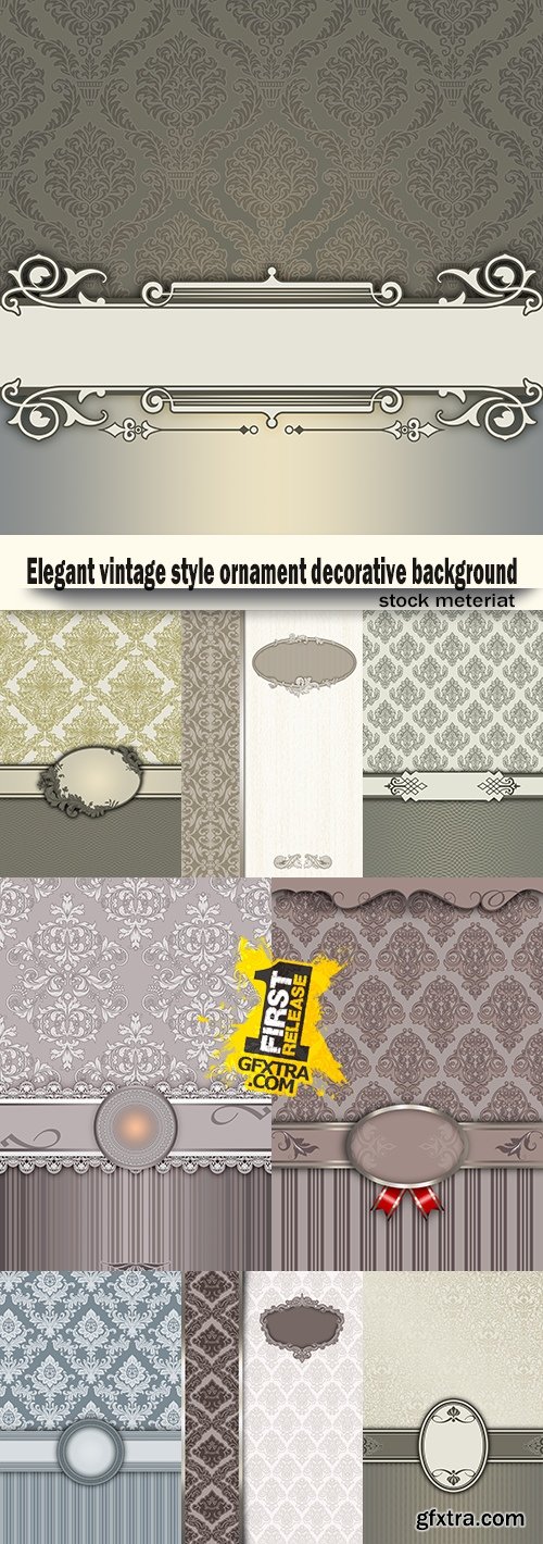 Elegant vintage style ornament decorative background