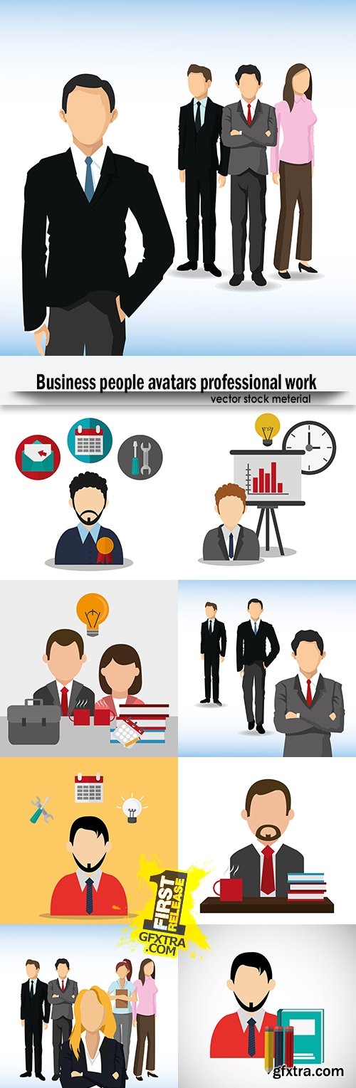 Business people avatars professional work