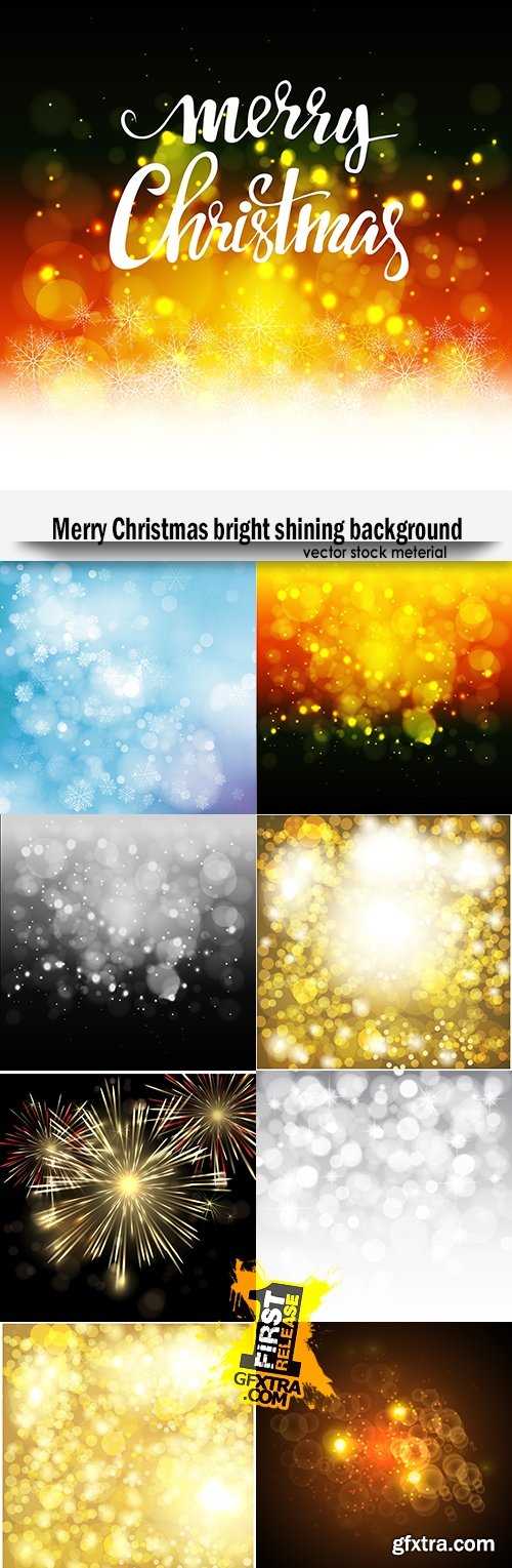 Merry Christmas bright shining background