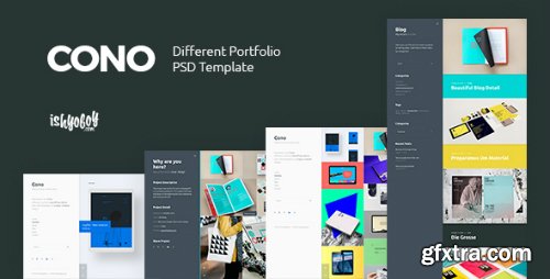 ThemeForest - Cono - Different Portfolio PSD Template 18535976