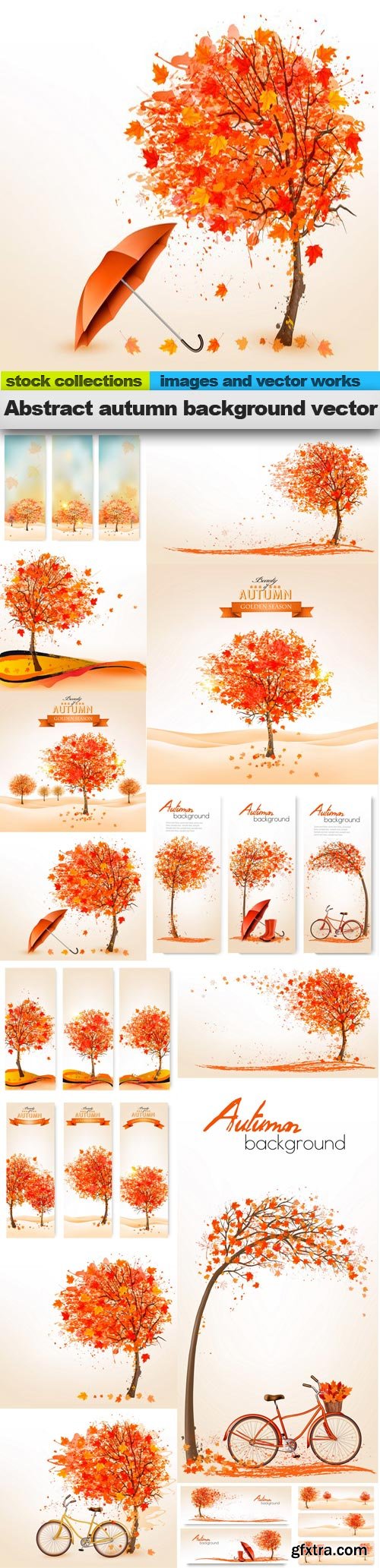 Abstract autumn background vector, 15 x EPS