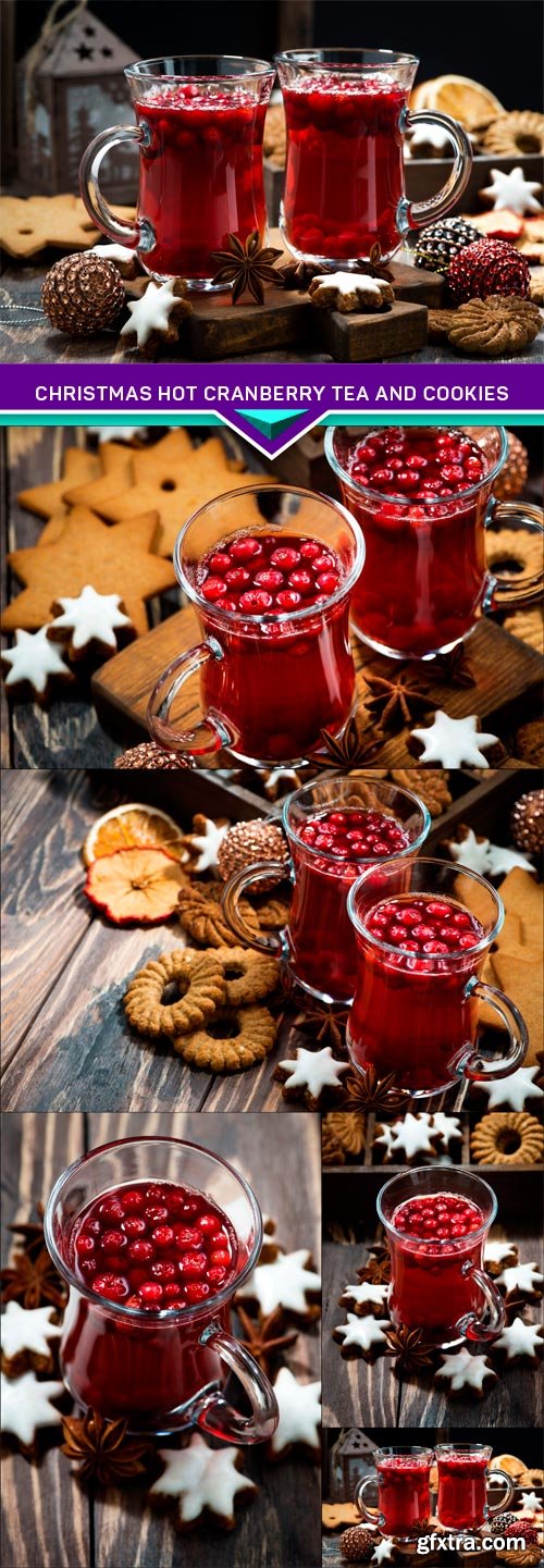 Christmas hot cranberry tea and cookies 5X JPEG