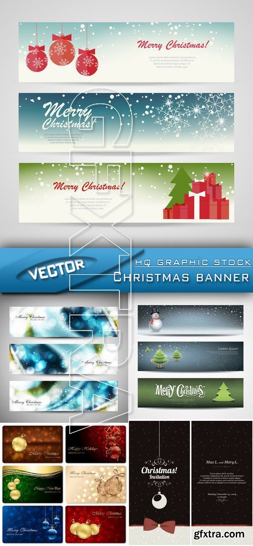 Stock Vector - Christmas banner 2