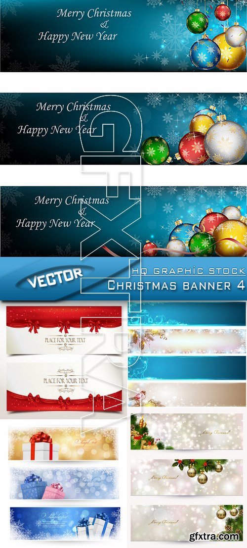 Stock Vector - Christmas banner 4