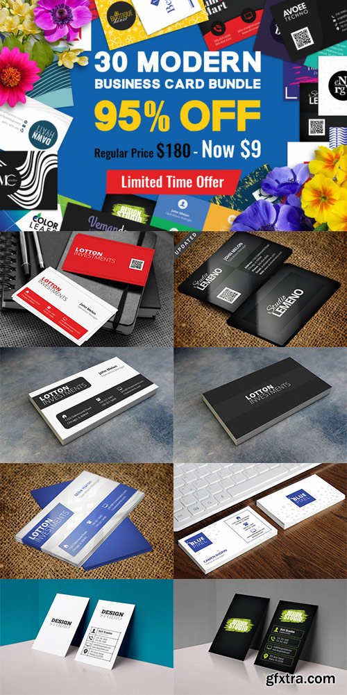 CM - 30 Modern Business Card Bundle 793050