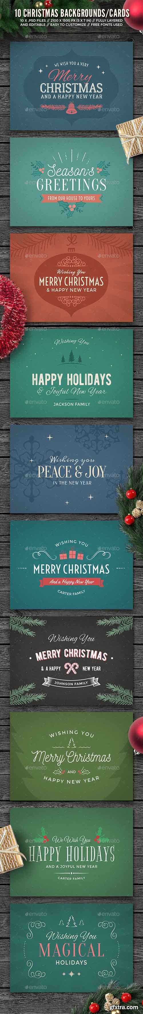 GR - 10 Christmas Backgrounds/Cards 13905872