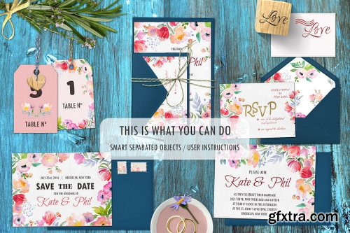 Wedding stationery Mockup