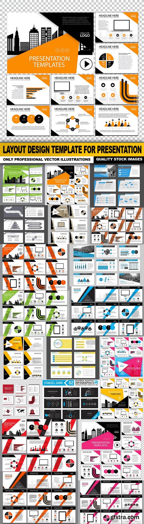 Layout Design Template For Presentation - 20 Vector