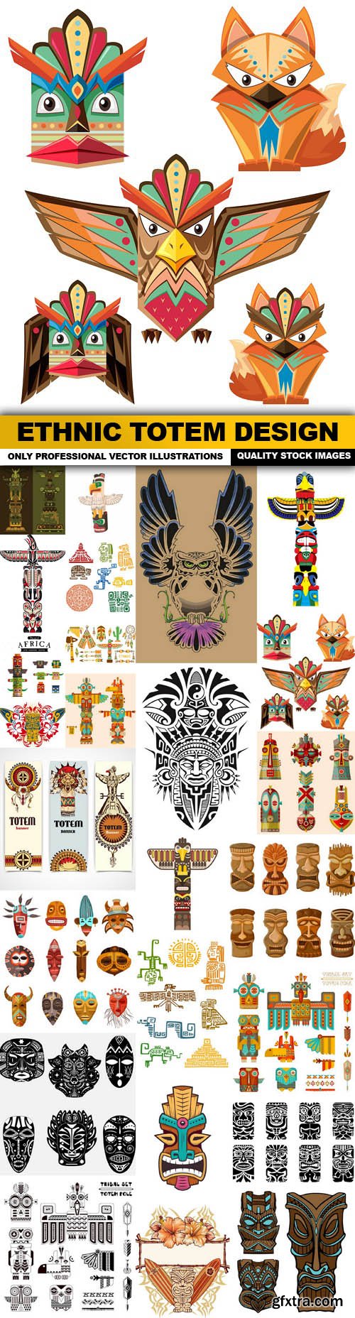 Ethnic Totem Design - 25 Vector