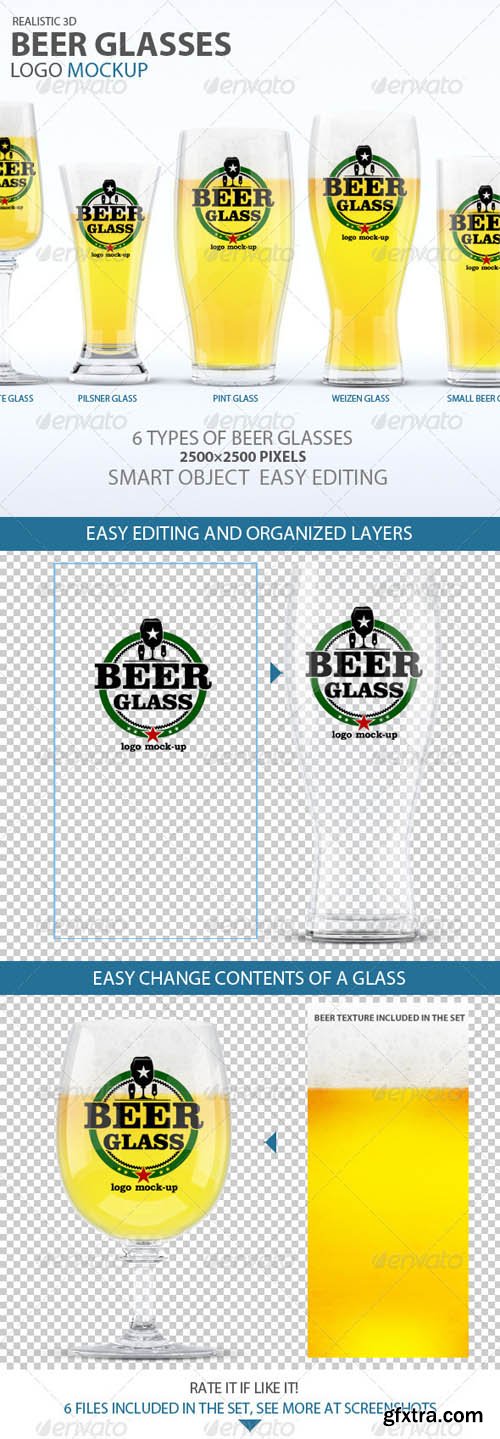 GR - Beer Glasses Logo Mockup 7620652