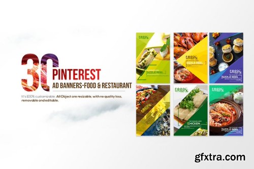 30 Pinterest ad banners-Food & Restaurant