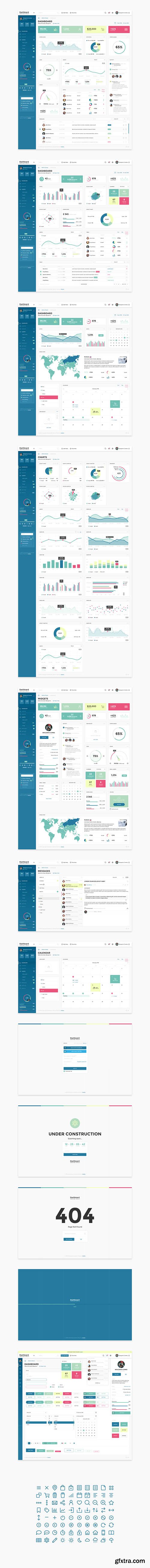 Dashboard Admin Panel - PSD Template for dashboard