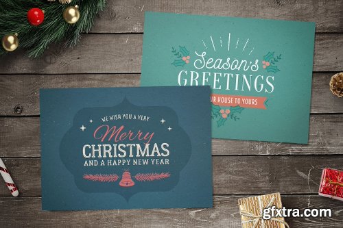 10 Christmas Cards/Backgrounds Set