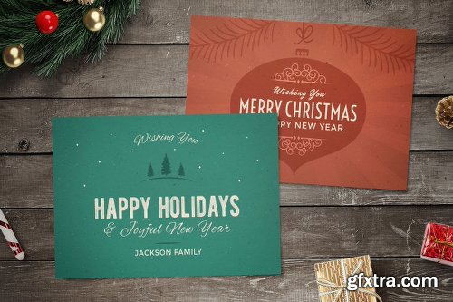 10 Christmas Cards/Backgrounds Set