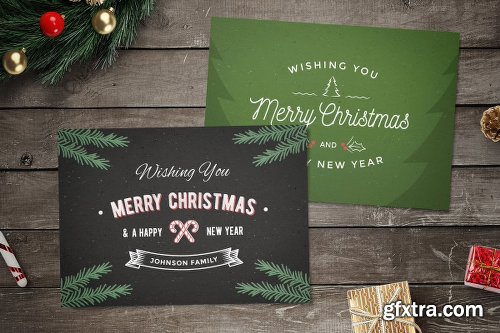 10 Christmas Cards/Backgrounds Set