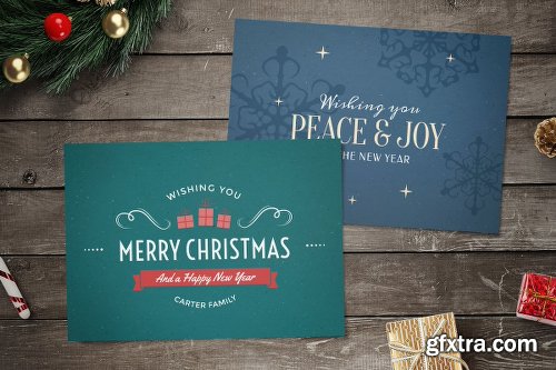 10 Christmas Cards/Backgrounds Set