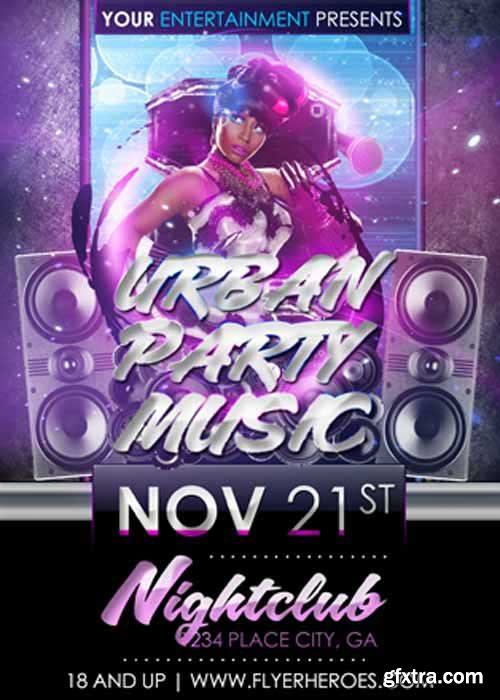 Urban Party Music V9 Flyer Template