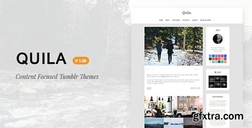 ThemeForest - Quila v1.07 - Clean Content-Focused Tumblr Theme - 8716514