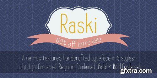 Raski Font Family 6 Fonts