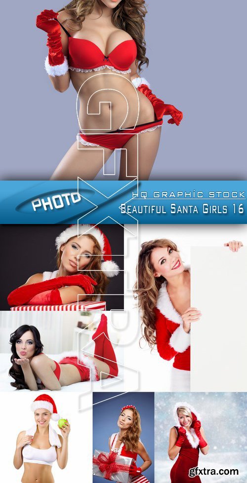 Stock Photo - Beautiful Santa Girls 16