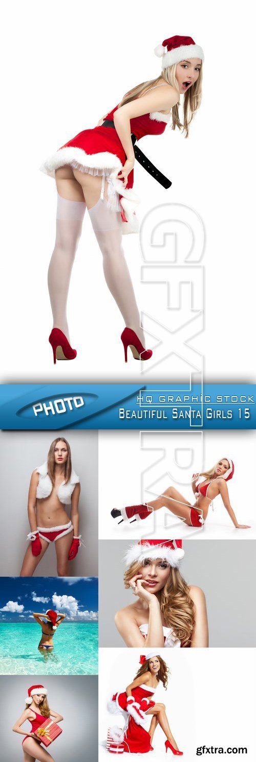 Stock Photo - Beautiful Santa Girls 15