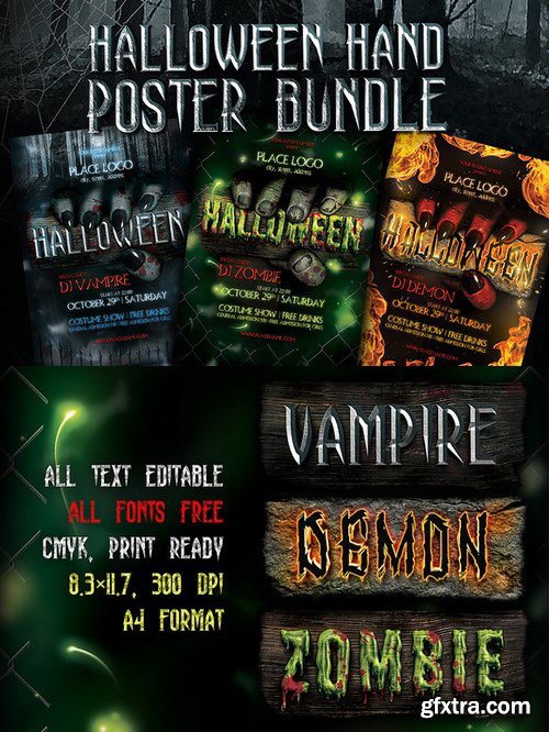 CM - Halloween Hand Poster Templates 949097