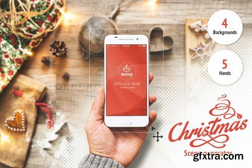 CM - Christmas Scene Generator PSD Mockup 1046462