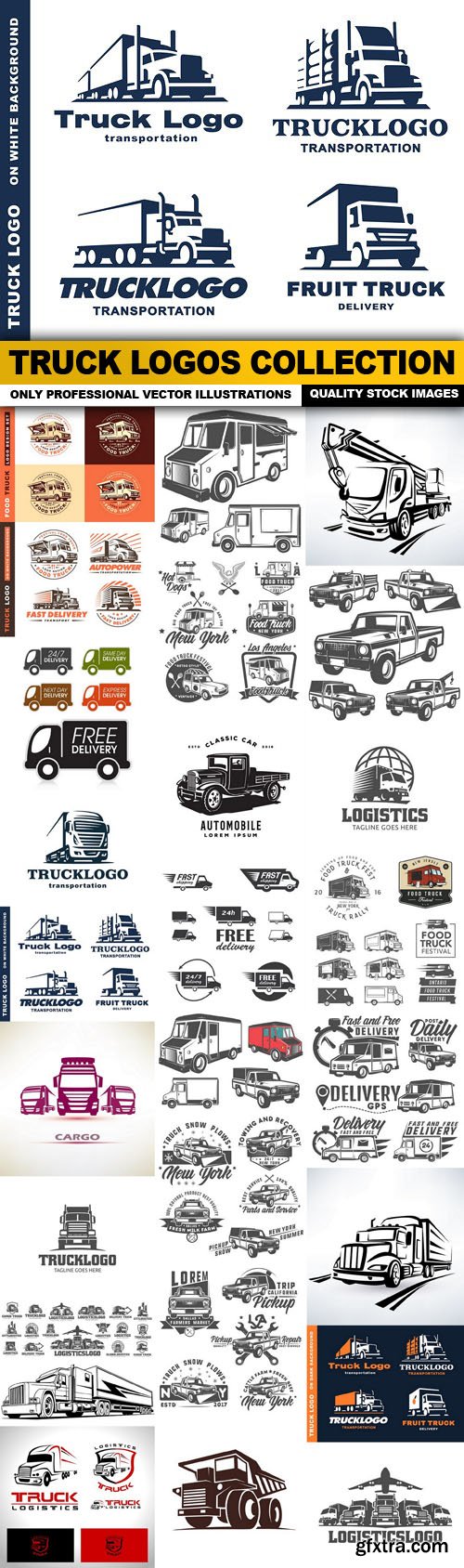 Truck Logos Collection - 25 Vector