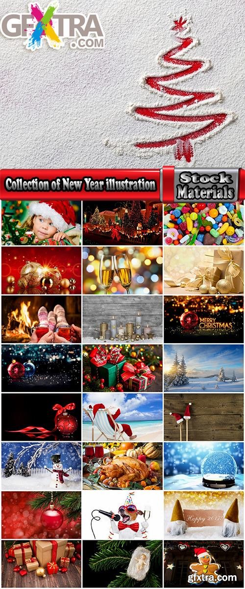 Collection of New Year illustration Christmas decoration gift holiday tree toy logo 25 HQ Jpeg