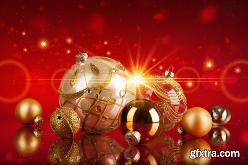 Collection of New Year illustration Christmas decoration gift holiday tree toy logo 25 HQ Jpeg