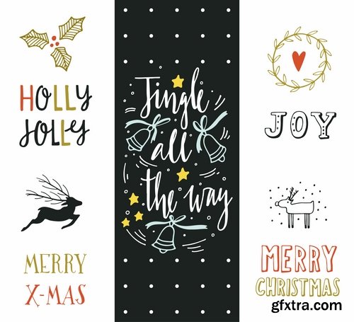 Collection label sticker tag christmas new year for sale items 25 EPS