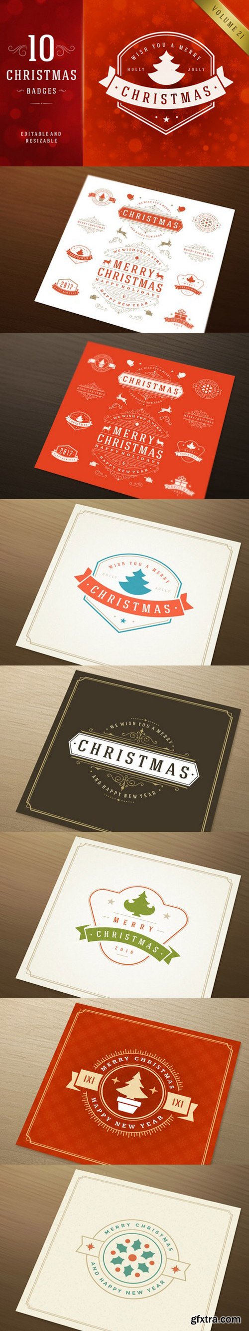 CM - 10 Christmas Logos and Badges 1031496