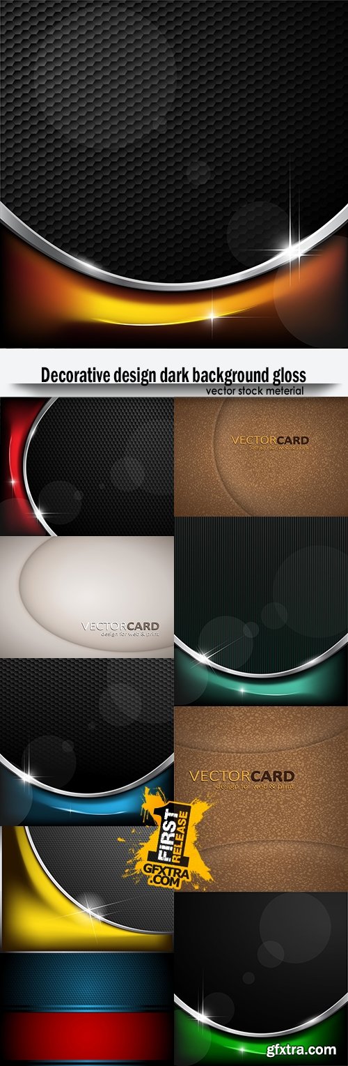 Decorative design dark background gloss