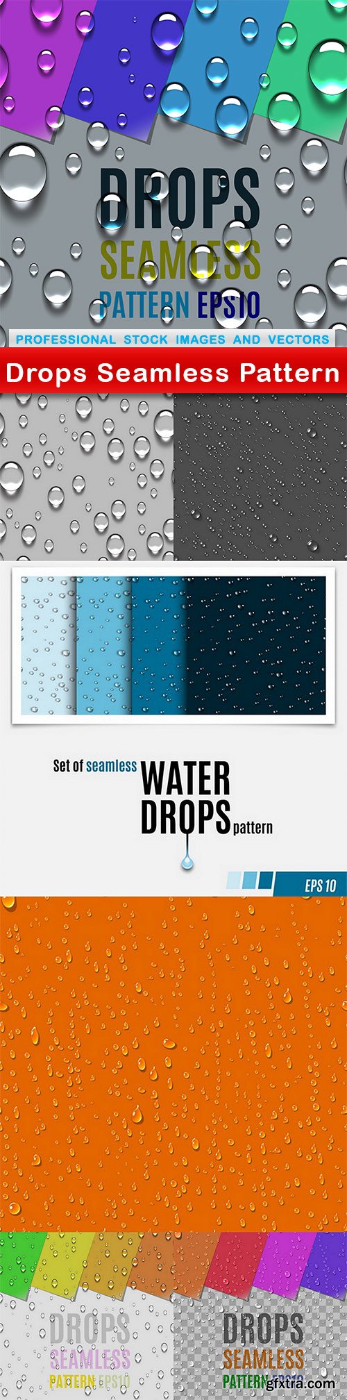 Drops Seamless Pattern - 7 EPS