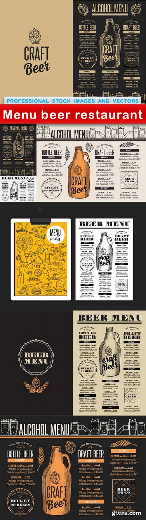 Menu beer restaurant - 7 EPS