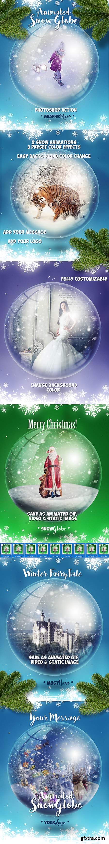 GraphicRiver Animated Snow Globe Photoshop Action for Christmas 18841655