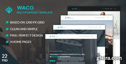 ThemeForest - Waco — Multipurpose Portfolio & Blog | Store PSD Template 17923795