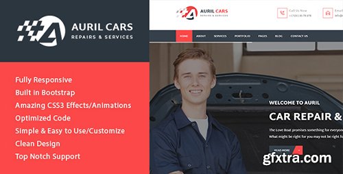 ThemeForest - Auril v1.0 - Car Mechanic Workshop HTML Template - 18497790