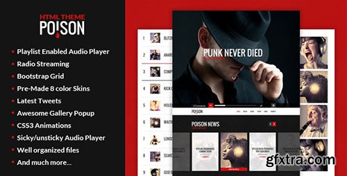 ThemeForest - Poison v1.2.1 - Music HTML One Page Template - 8888099