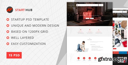 ThemeForest - StartHub — Clean Multipurpose Portfolio/Blog PSD Template 18056126