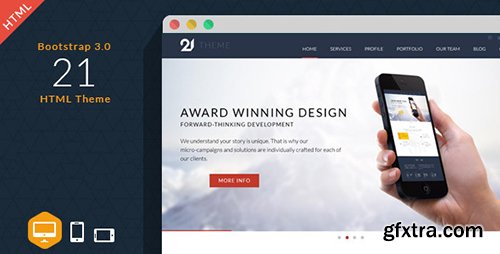 ThemeForest - 21 v1.2 - Corporate & Business HTML Theme - 6167754