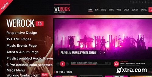 ThemeForest - WeRock v2.0 - Ajax Music Radio Streaming & Event HTML Template - 6629190