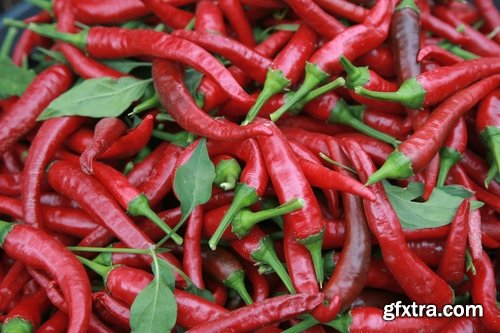 Collection of chilli peppers Bulgarian red yellow spices 25 HQ Jpeg