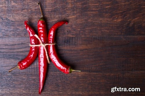 Collection of chilli peppers Bulgarian red yellow spices 25 HQ Jpeg